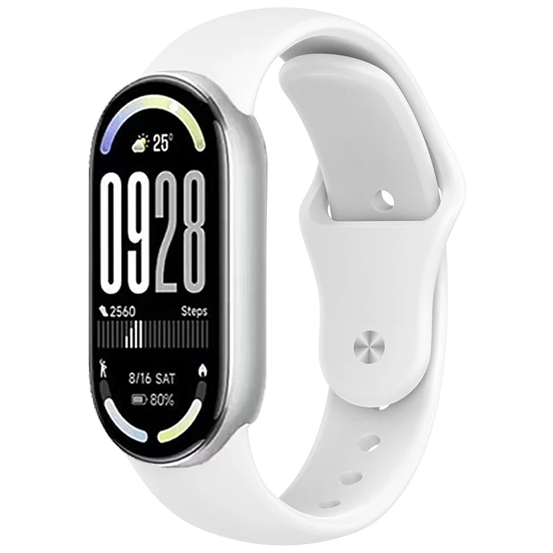 Soft Silicone Strap for Xiaomi Mi Band 10 9 8 NFC Smart Watch Sport Replaceable Bracelet Correa for Mi Band 11 Breathable Strap