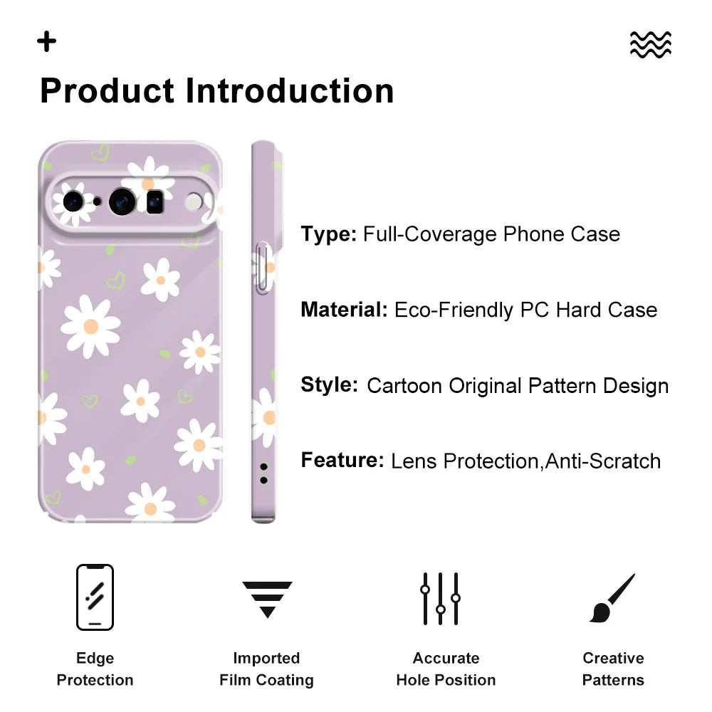 Tender Daisy Phone Case For Google Pixel 10 9 9A 8 8A 7 7A Pro XL 5G Film Hard Cover