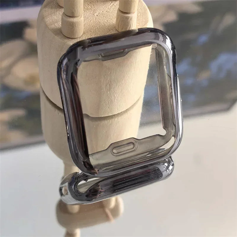 Screen Protector for Apple Watch 41mm 44mm 40mm 45mm 46mm 42mm TPU Full Cover bumper Case iWatch Series 12 11 10 9 8 7 SE 6 5