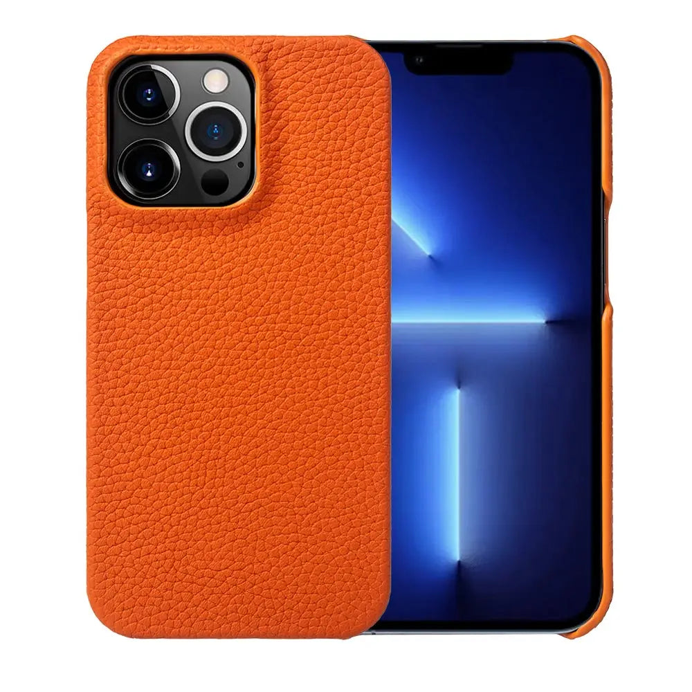 For Iphone 14 Pro Max Case Luxury Genuine Leather Cover Business Phone Cases Back Cover for Iphone 13 18Pro 15 12 XR XSMax Coque
