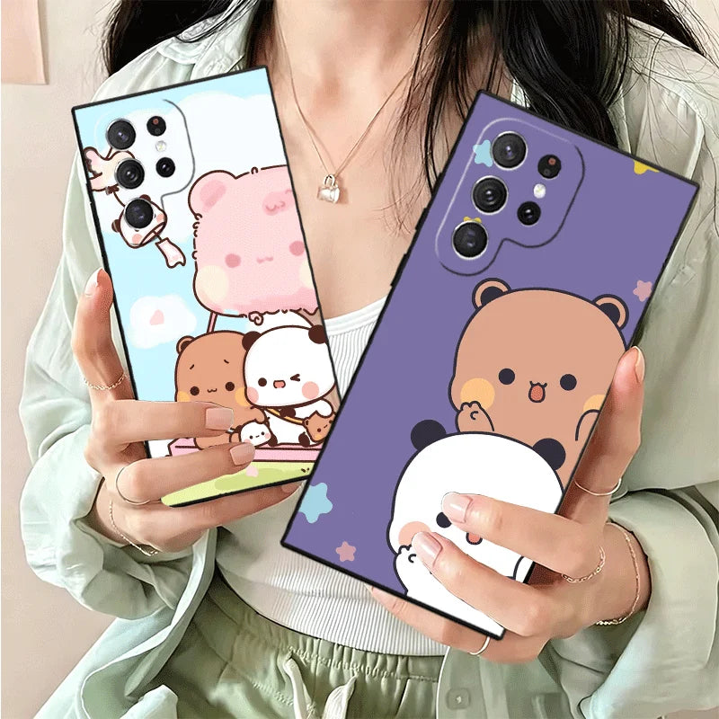 Soft Silicone Phone Case for Samsung Galaxy S25 S26 Ultra Bubu Dudu Cartoon Cute Shell S24 FE S23 S22 Plus S21 S20 + Edge Cover