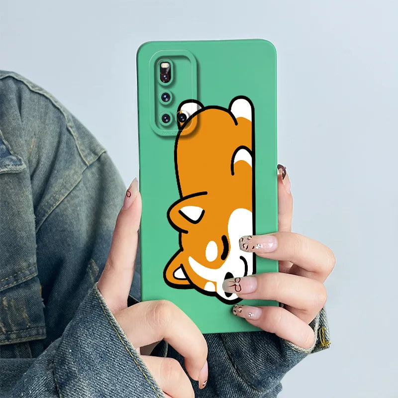 For Vivo V19 Phone Case vivoV19 Back Cover Soft Silicone Sweet Painted Cartoon Shell Capa Lovely Printed Protective Coque Cases