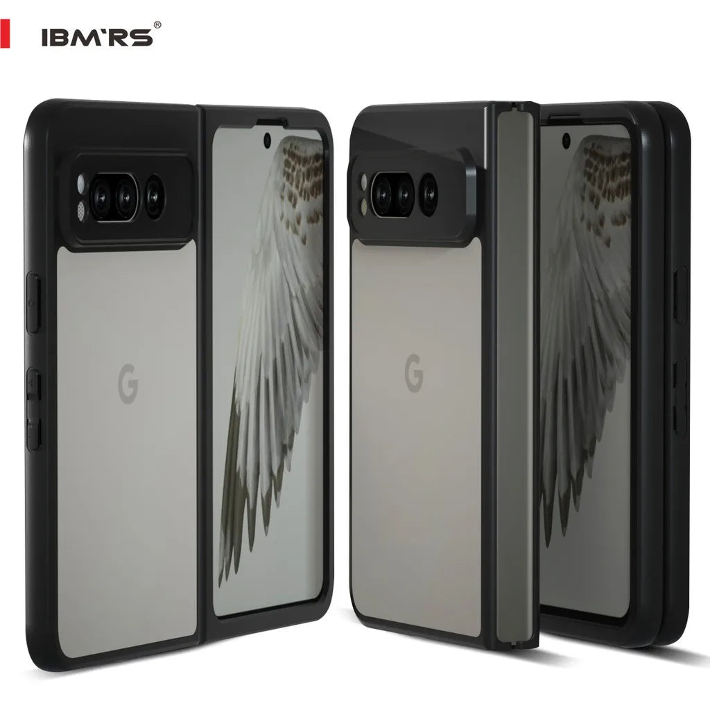 IBMRS for Google Pixel fold Case,Frosted transparent Shockproof Protection Case