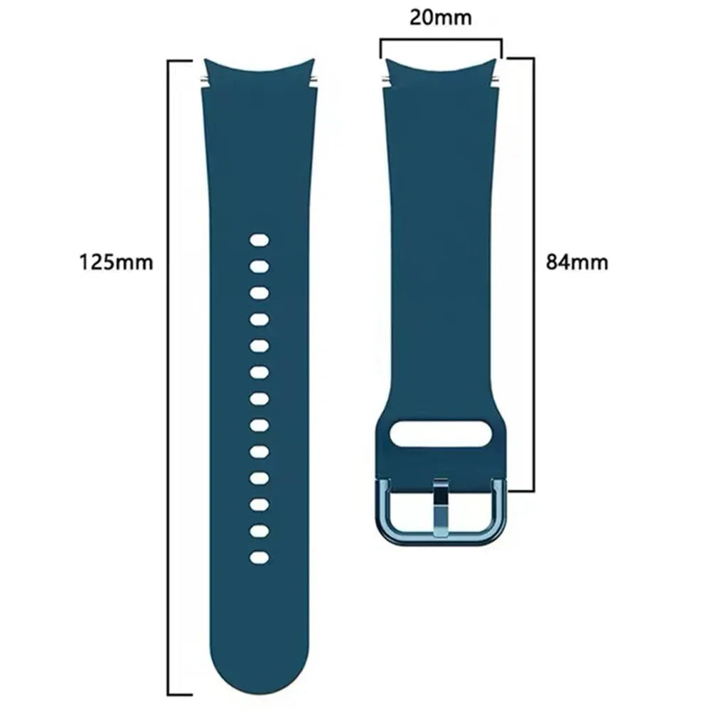 Silicone Strap For Samsung Galaxy Watch 4/5/6/7 40mm/44mm Pro 45mm Band No Gap Bracelet Belt Watch 4 6 Classic 47mm/46mm Correa