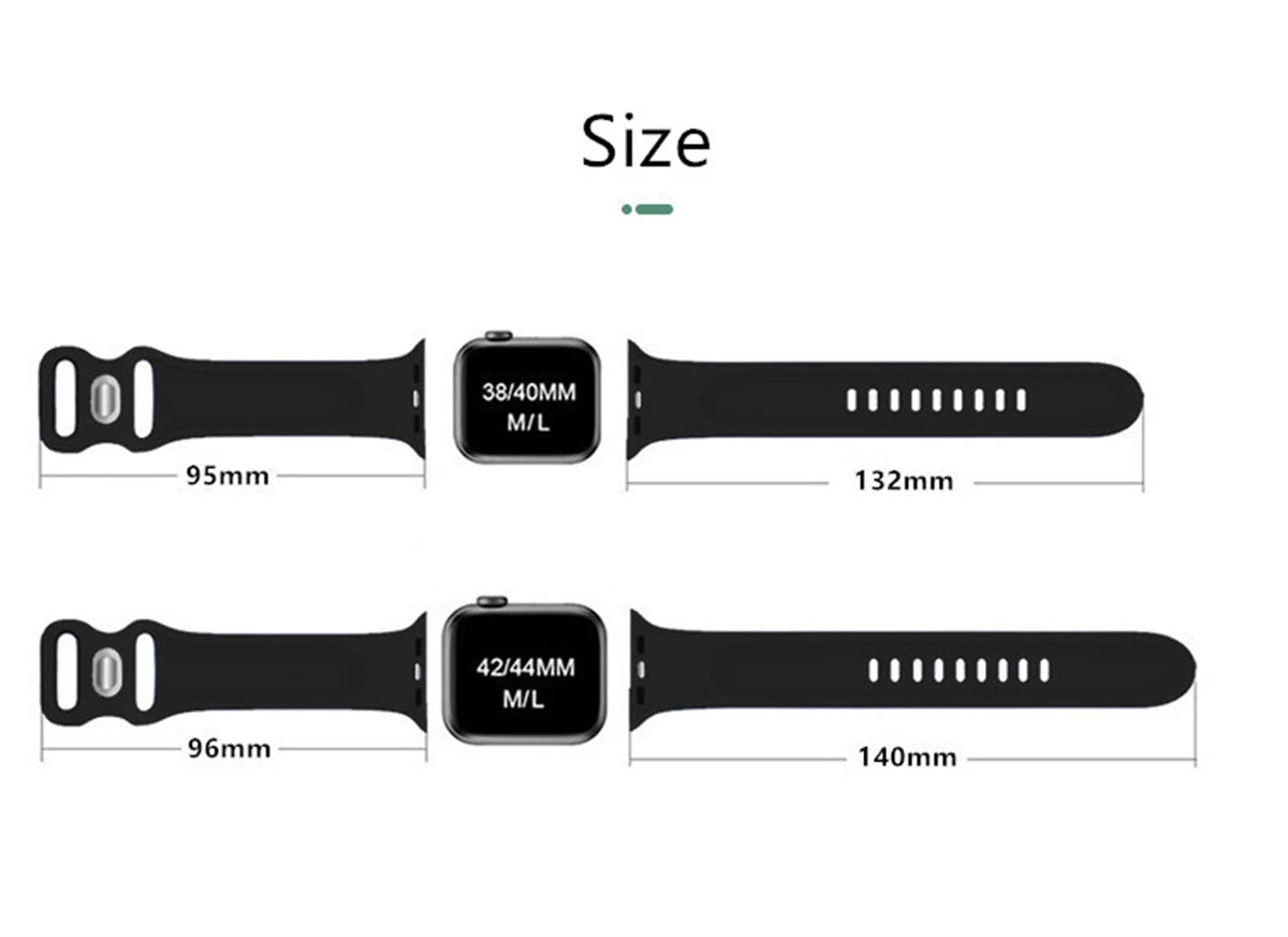 New Tropical Rubber Strap for Apple Watch Band 44mm 40 45 42 46 38 49 41mm Silicone Bracelet iWatch Series 12 11 10 9 8 7 6 5 4