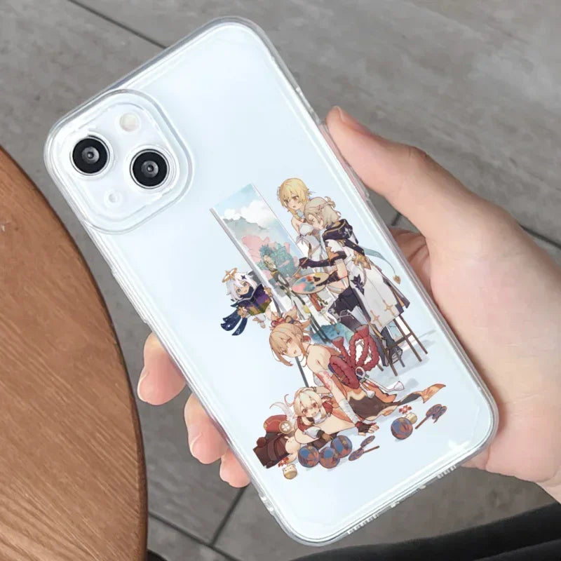 Transparent Customized Phone Case For iPhone 17 11 12 13 14 15 16 Plus Mini Pro Max 7 8 SE Cartoon Animal Mobile Soft Cover
