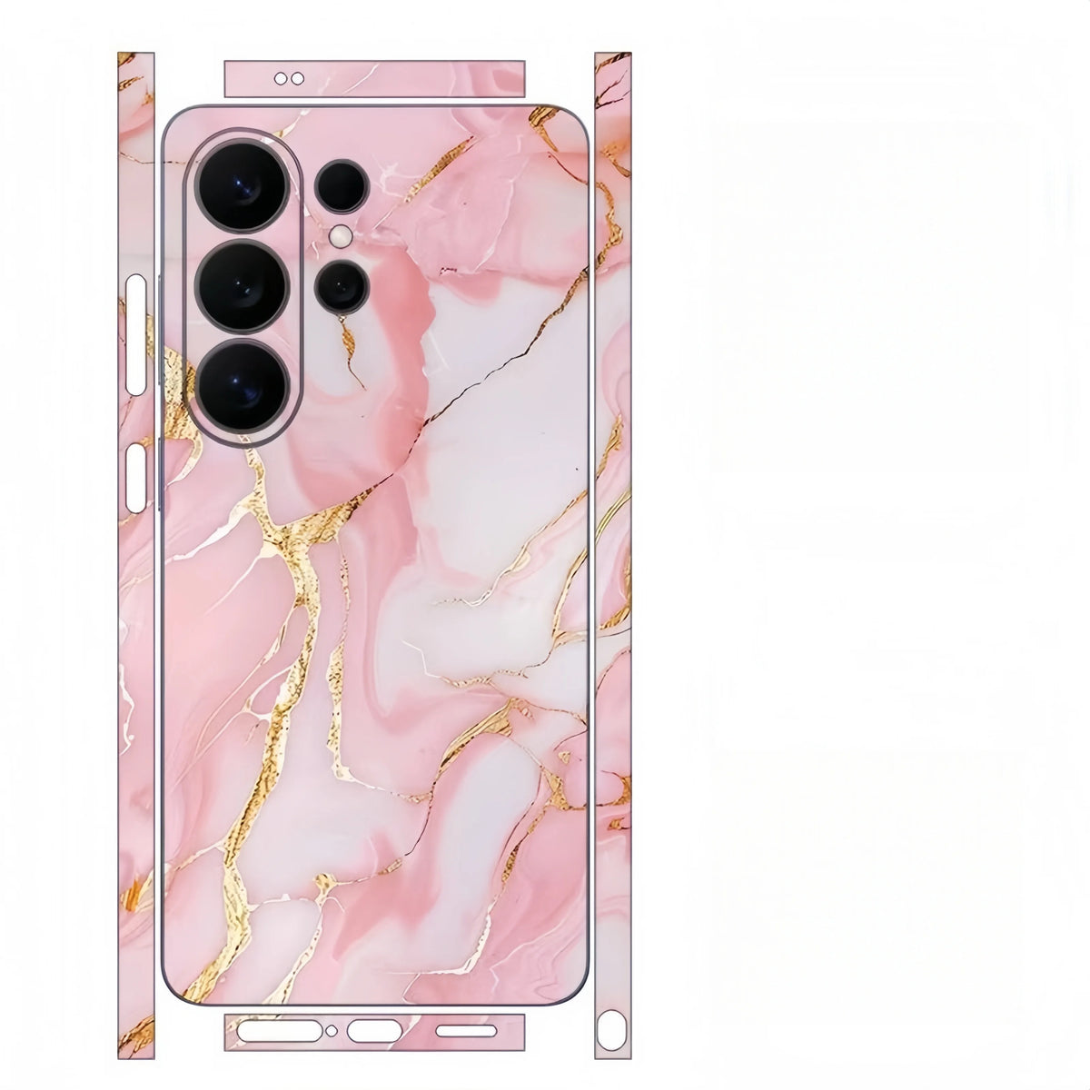 Marble Sticker Skin for Samsung S24 Ultra S26 S25 Phone Skin Wrap Back Film for Frame Camera Protective Decal