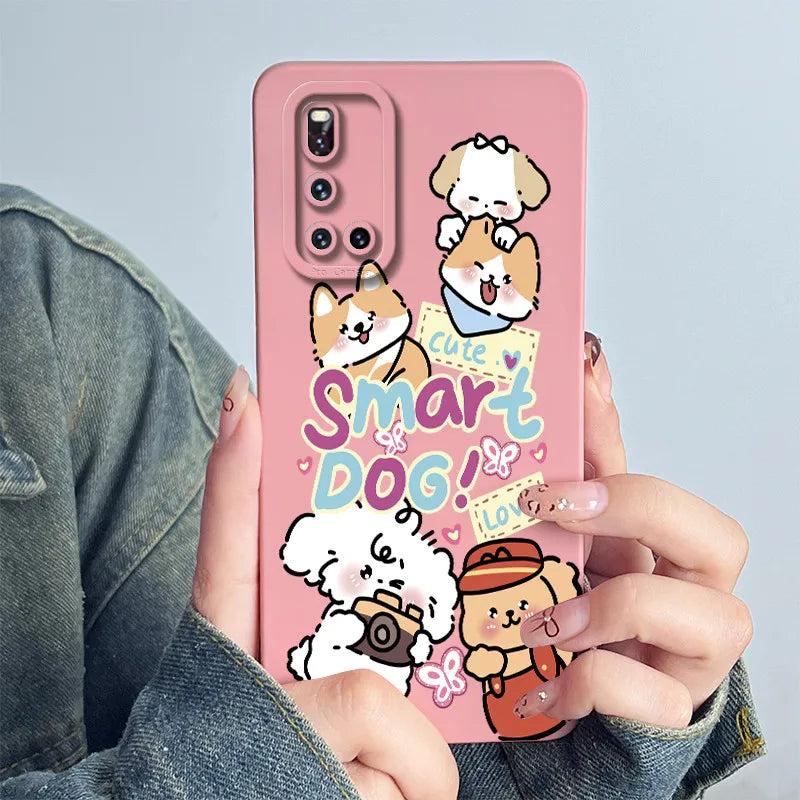 For Vivo V19 Phone Case vivoV19 Back Cover Soft Silicone Sweet Painted Cartoon Shell Capa Lovely Printed Protective Coque Cases