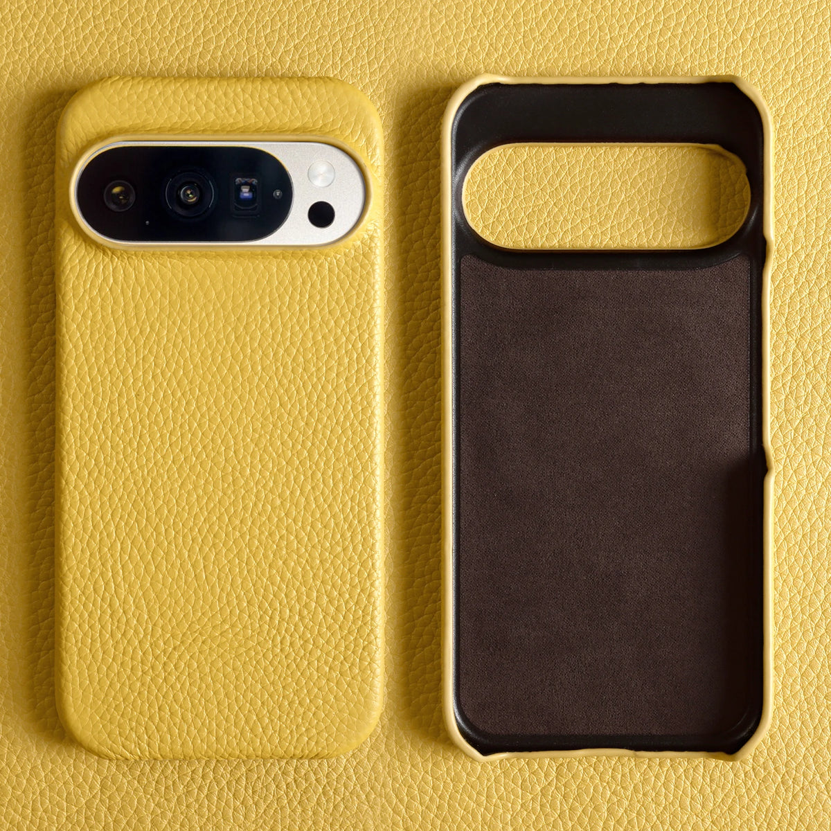 Luxury Lychee Grain Genuine Leather Back Cover Case for Google Pixel 10 Pro XL 9 8 7 6 5 5A 6A 7A 8A 9A Phone Cases Coque Funda