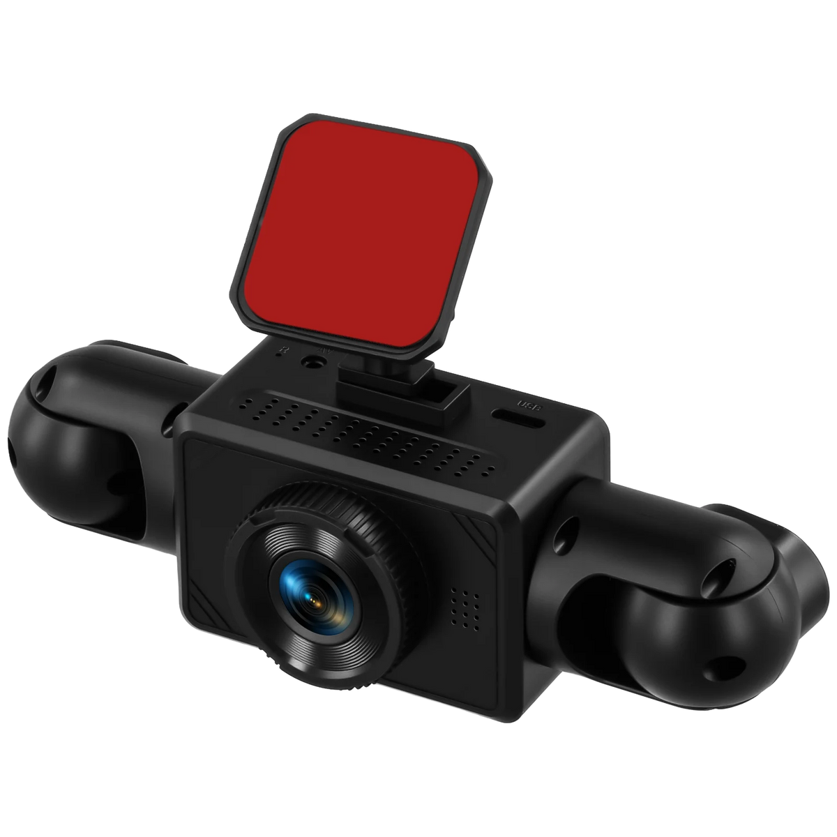 Podofo 2inch 1080P Car Dash Cam with Four High-Definition Cameras, Including 480P Left Interior, Right Interior, and Rear Cameras Loop Recording Add Hardwire Kit Car Accessories Black Box Driving Assistance Camera