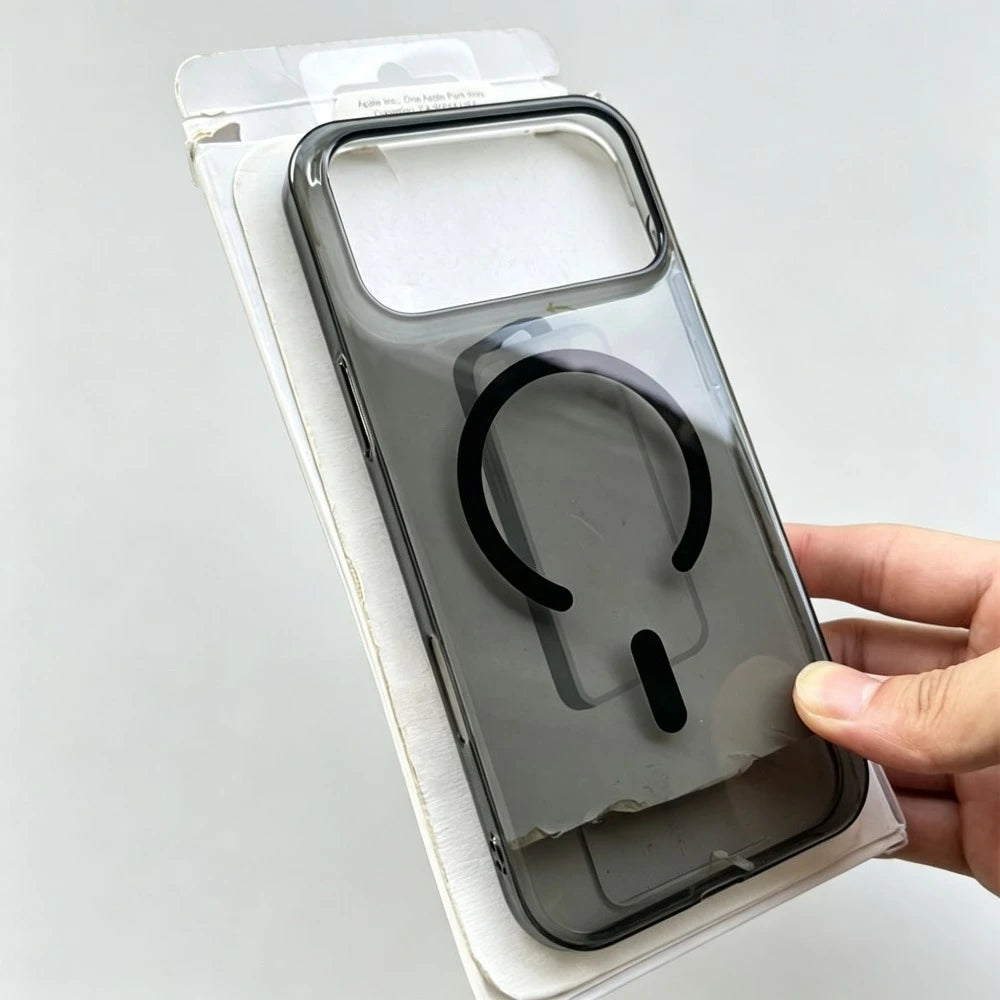 Simple Ultra-slim Transparent Magnetic Phone Case For IPhone 18 17 16 15 14 13 Pro Max for Magsafe Shockproof Protect Back Cover