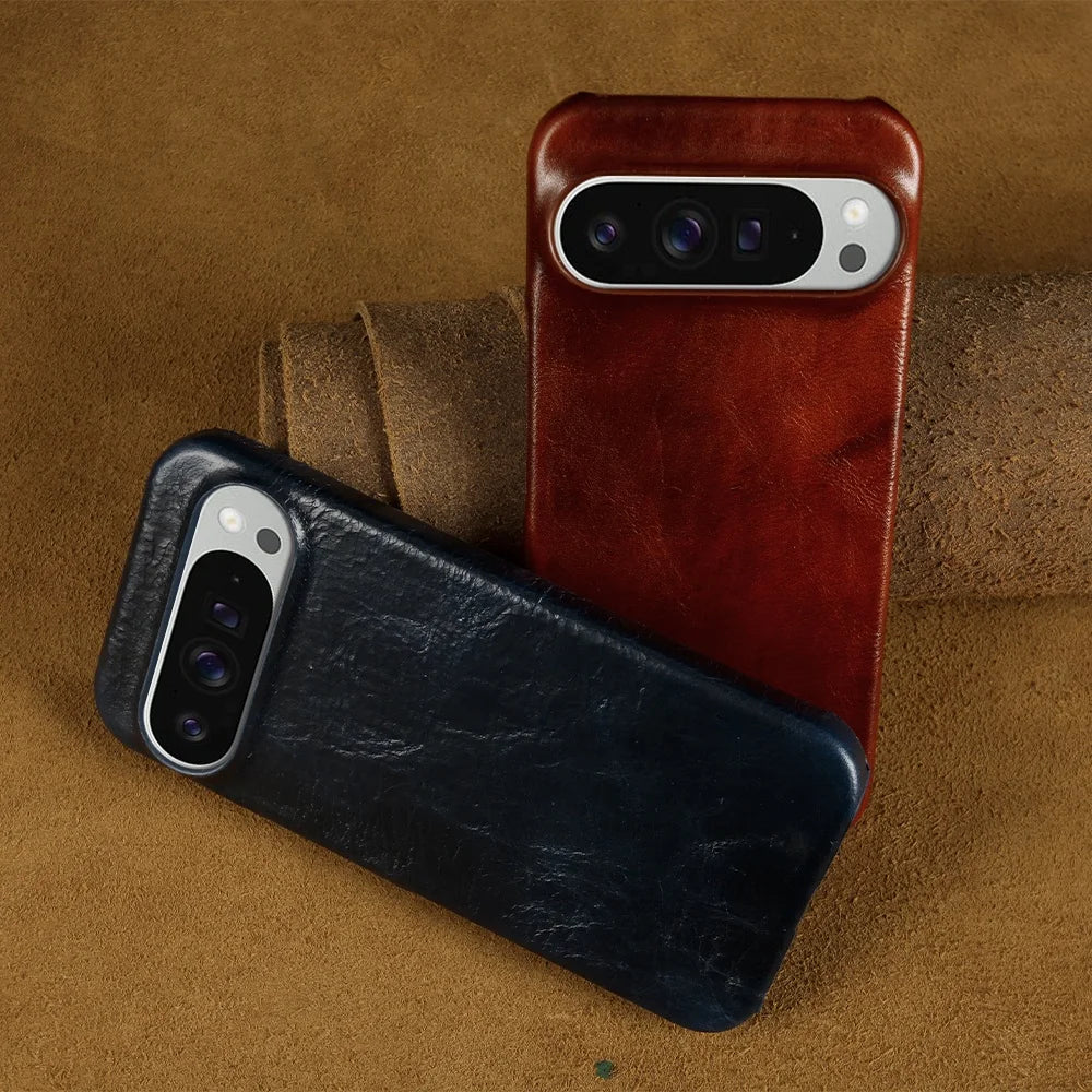 ZWW Genuine Leather Case for Google Pixel 10 Pro 9Pro 8Pro 6A 6Pro 7Pro Vintage Phone Cases Capa Back Coque Shell Carcasa