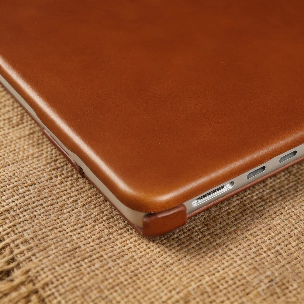 Laptop Genuine Leather Case for Macbook Air 15 A3448 M5 Pro 16 A3428 A3429 Pro 14 A3426 A3427 Air 13 A3449 M5 2026 Cover Cases