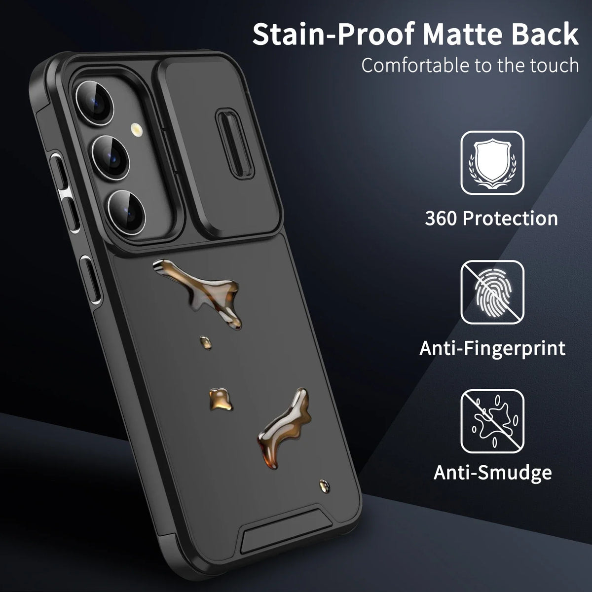 Luxury Shockproof Armor Phone Case For Samsung Galaxy S26 S25 Edge S24 S23 S22 Ultra FE Plus Slide Camera Protection Back Cover