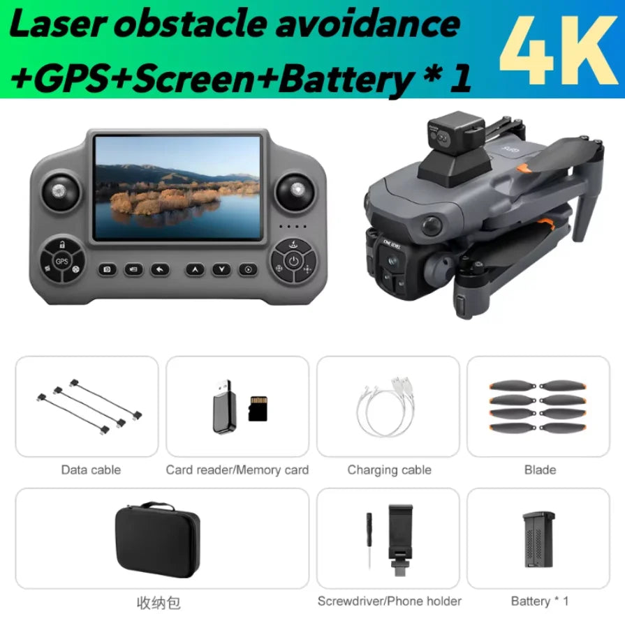 Original V918 Max GPS Foldable Drone 8K Dual Camera 360° Obstacle Avoidance Brushless 5G WiFi Screen Remote RC Quadcopter