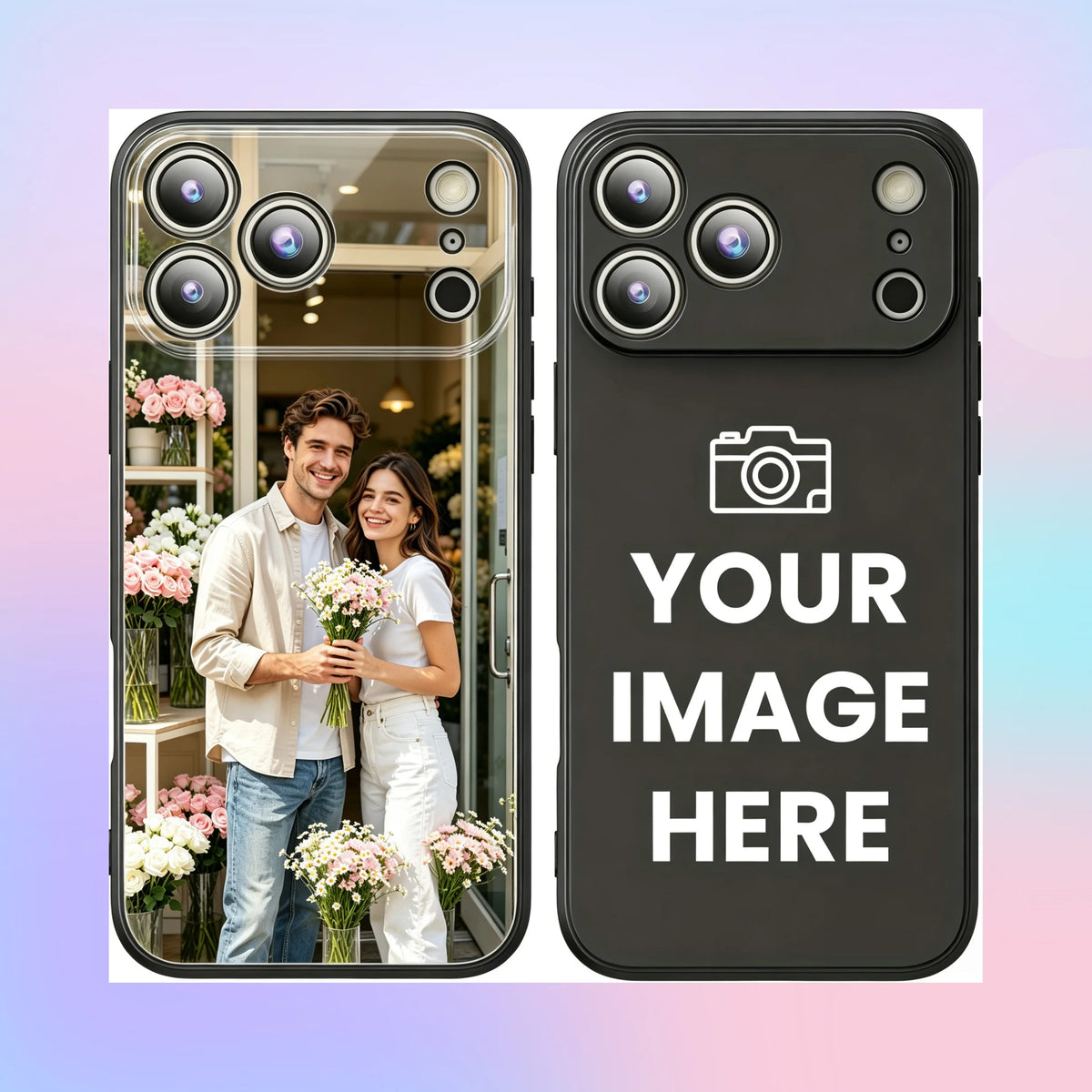 Customized Photo Silicone Soft Phone Case For iPhone 17 16 15 14 13 12 11 Series Customized Phone Cover Shockproof Bumper Fudna