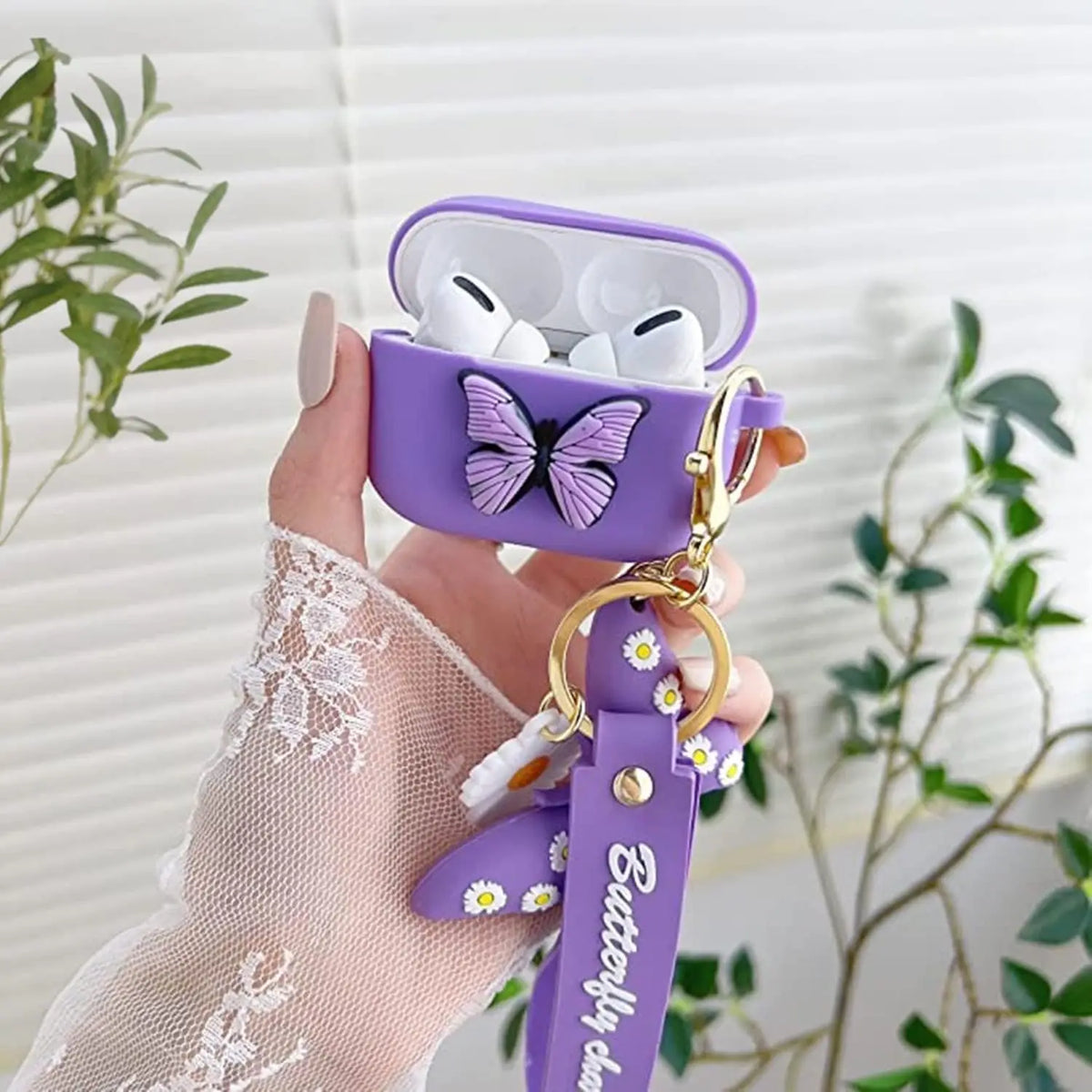 Airpods Pro2 Generation Protective Case 2023 Cute Cartoon 3d Butterfly Charm Soft Silicone
