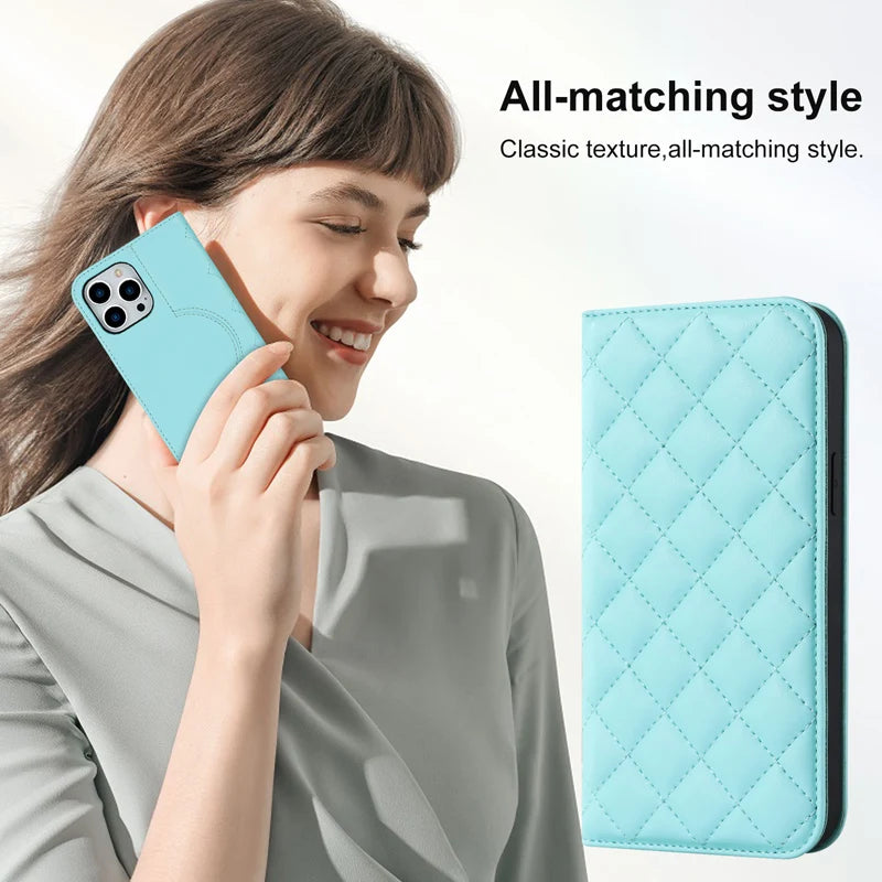 For Magsafe Wallet Leather Flip Case For iPhone 12 13 14 15 16 Pro Max mini Magnetic Wireless Charging Book Folio Cover