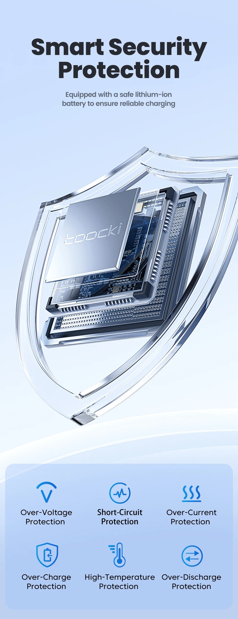 Toocki Portable PowerBank Built-in USB C Cable 10000/20000mAh PD 22.5W Fast Charging Power Bank for iPhone 16 15 14 13 Samsung