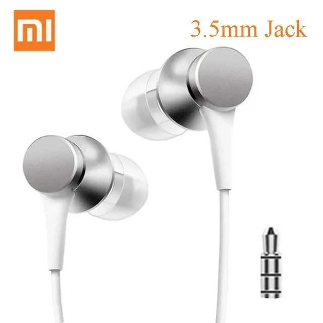 Original Xiaomi Earphone Wired 3.5MM In-ear Sport Music Headphone with Mic HiFi Gaming Headset For Redmi POCO Huawei Samsung