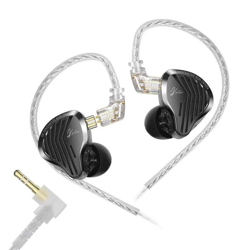 GK-KUNTEN Wired Earphones Flagship Single Motion In Ear Heavy Bass Fever HIFI High Quality Earphones