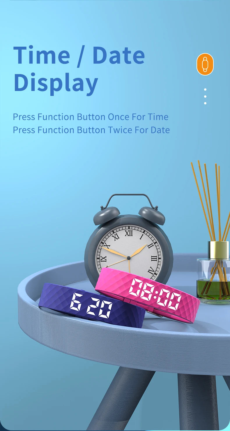 Smart Bracelet LED Digital Waterproof Smart Clock Smartband With running pedometer Monitor Smart Band Vibration Alarm Reminder