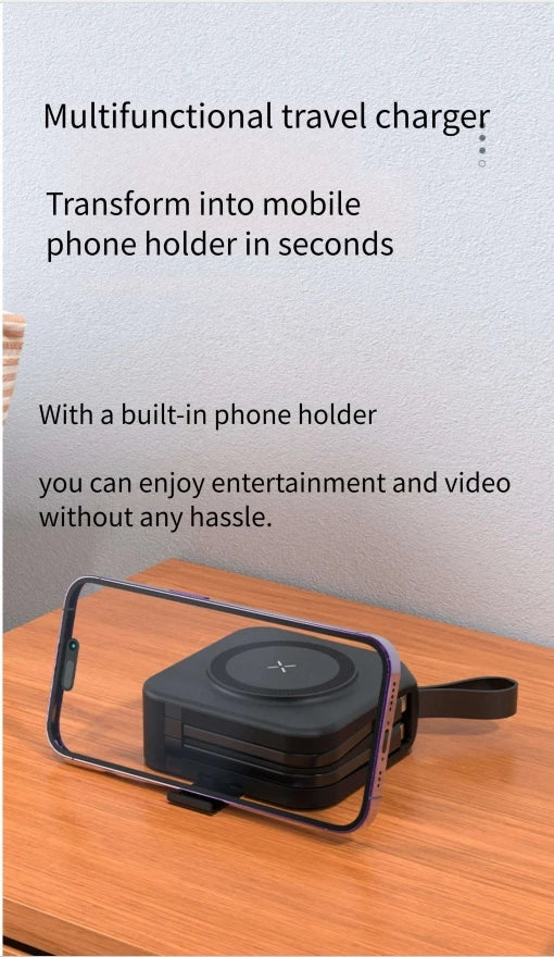 Magnetic Wireless Charging Bank 10000mAh PD22.5W Built-in Cable Plug 3in1 Fast Charging Portable Power Bank for iPhone 17 16 15