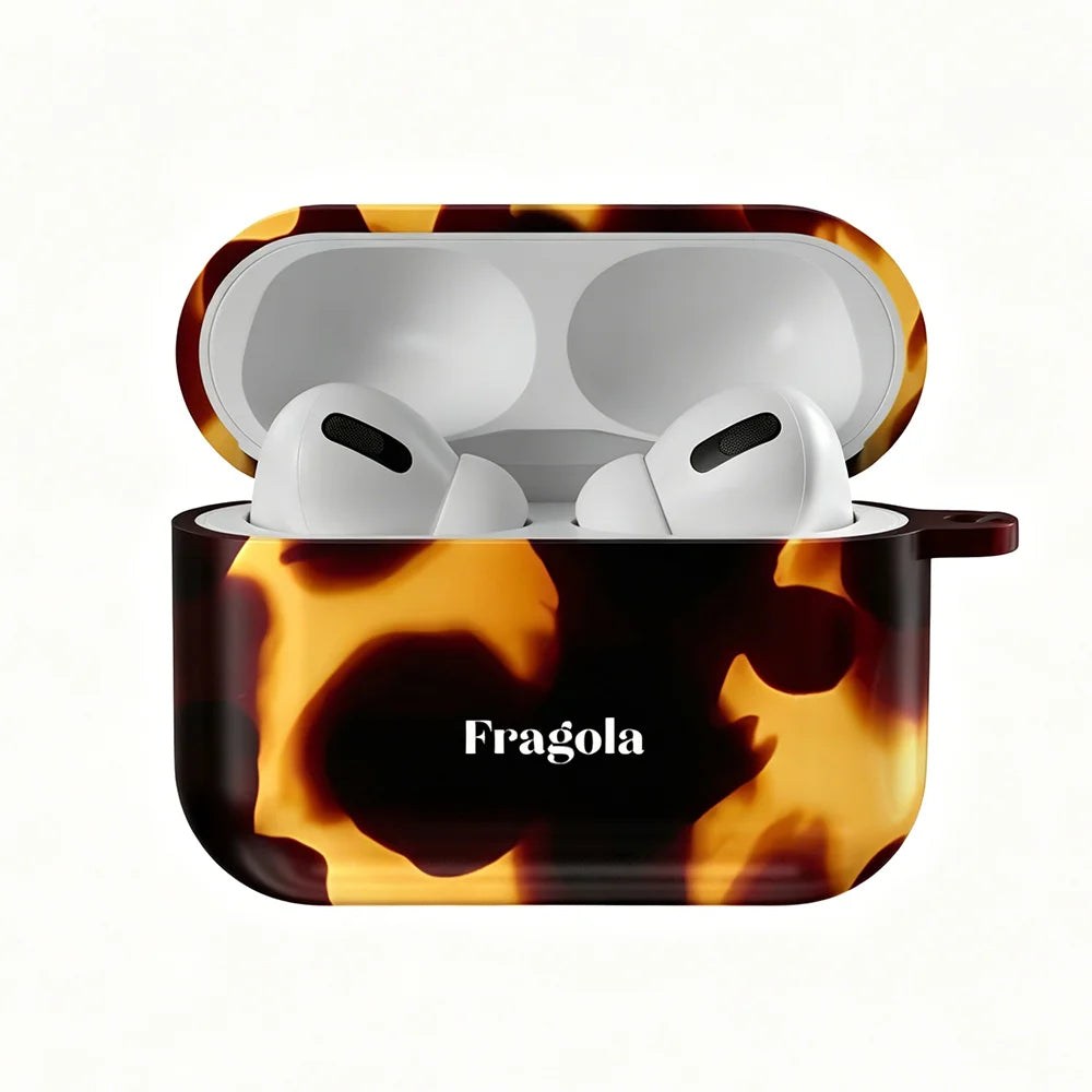 Fragola White Pentagram Shockproof Protective Glossy HD Hard PC Cover Case For AirPods Earphone 1 2 3 Pro Pro2 With Metal Hook