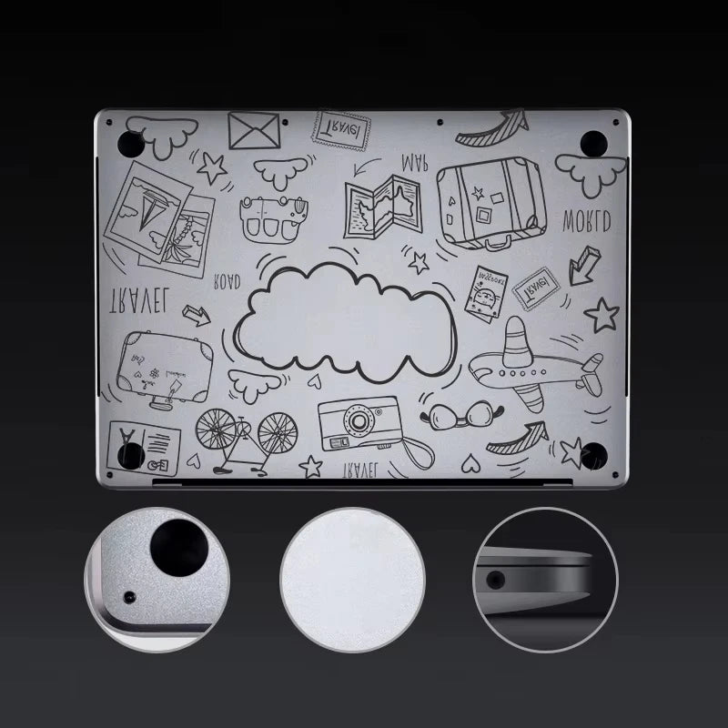 Laptop Skin Sticker for Macbook 13.3 inch Air Pro 2020 UA Print PET Protective Decal Sticker A2337 A2338 Anti-Scratch Waterproof