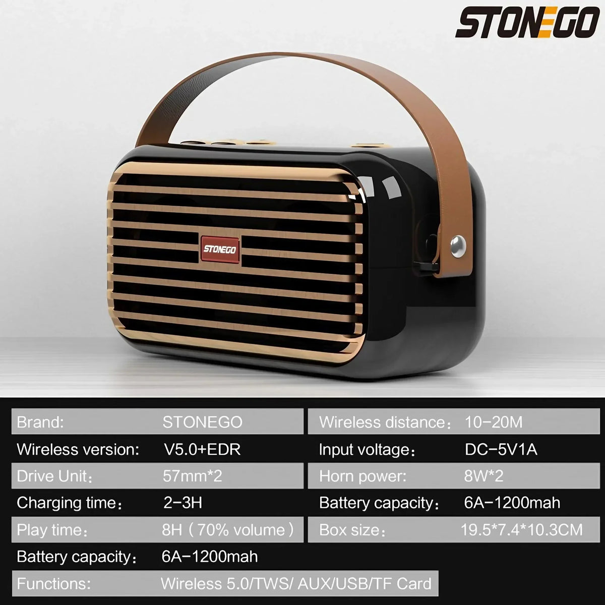 Bluetooth Speaker 16W Portable Wireless Outdoor TWS Stereo Bass Speaker Bluetooth 5.0 Travel MP3 Player Speaker With Hands-Free Calling Mic Support TF Card AUX IPX5 Waterproof Loudspeaker For Camping Party Home Shower Hiking