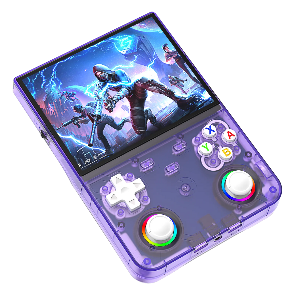 R36 Ultra X Open Source Portable Game Device 4.5 Inch Full‑Laminated IPS Screen Quad‑Core Processor RGB Light Joystick Vibration