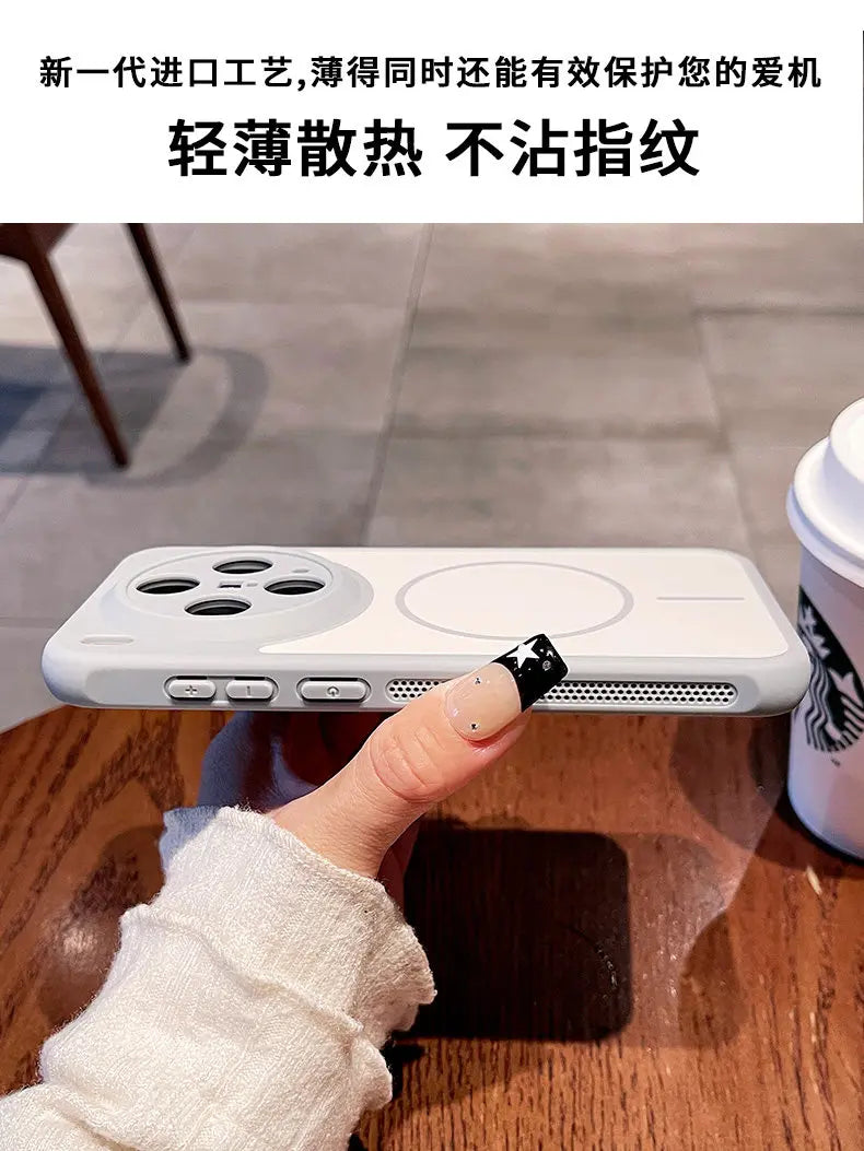 For VIVO X300 Ultra X300 Pro Case Minimalist Frosted Magnetic Lens Full-Cover Business PC Cover For Vivo X300S Shockproof Funda