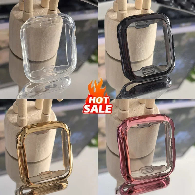 Screen Protector for Apple Watch 41mm 44mm 40mm 45mm 46mm 42mm TPU Full Cover bumper Case iWatch Series 12 11 10 9 8 7 SE 6 5