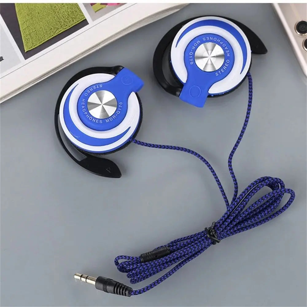 Sports Running FM and Over-ear for Phones/MP3/MP4 HIFI Stereo Wired Headphones Bass Headset Wired Earphone Ear Hanging