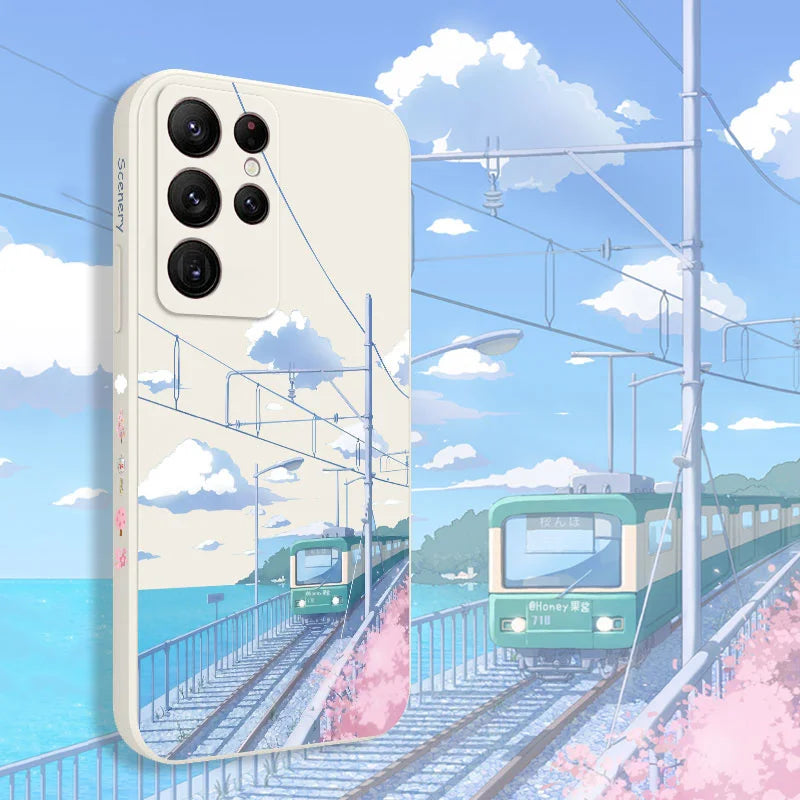 Tranquil Scenery Phone Case For Samsung Galaxy S25 FE S24 S23 S22 S21 S20 Ultra Plus S10 10E Note 20 ultra 10 9 Plus Cover