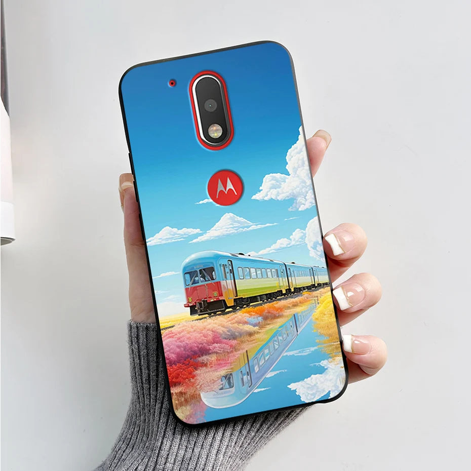 Case for Motorola Moto G4 / Moto G4 Plus / Moto G4 Play Back Cover Fashion Marble Silicone Soft TPU Protective Phone Cases Coque