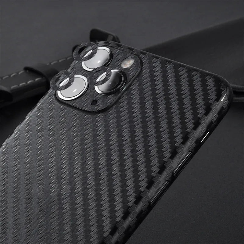 Carbon Fibre Phone Back Film Sticker For iPhone 15 Pro Max PVC Ultra Thin Film Phone Protector For iPhone 15Plus Accessories