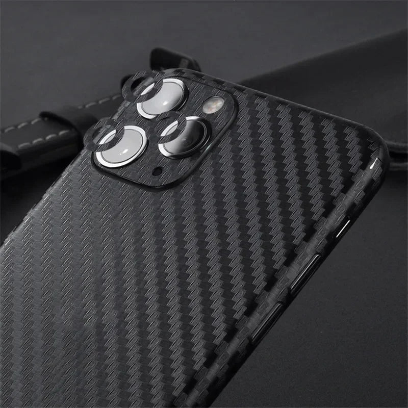 Carbon Fibre Phone Back Film Sticker For iPhone 15 Pro Max PVC Ultra Thin Film Phone Protector For iPhone 15Plus Accessories