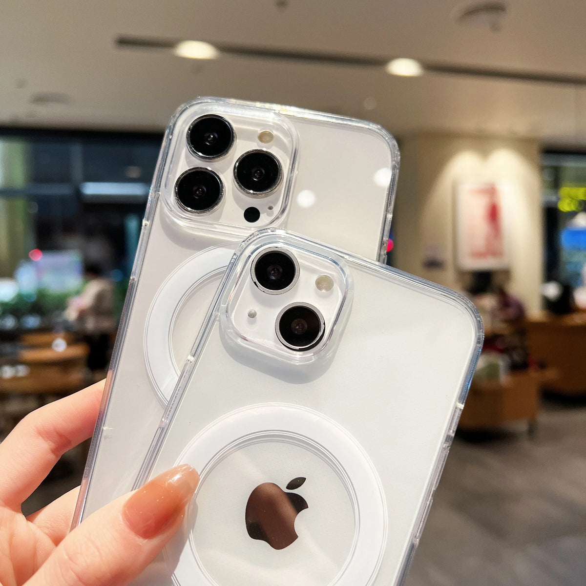 Original Case With box for iPhone 16 15 14 Pro Max 7 8 14 Plus 13 12 Mini 11 X XR XS Magsafe Wireless Charging Clear Cover
