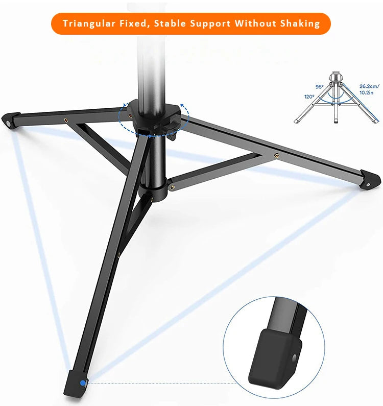 WEFOR Phone Tripod, Selfie Stick Tripod with Remote, Upgraded iPhone Tripod Stand & Travel Tripod, Solidest Cell Phone Tripod