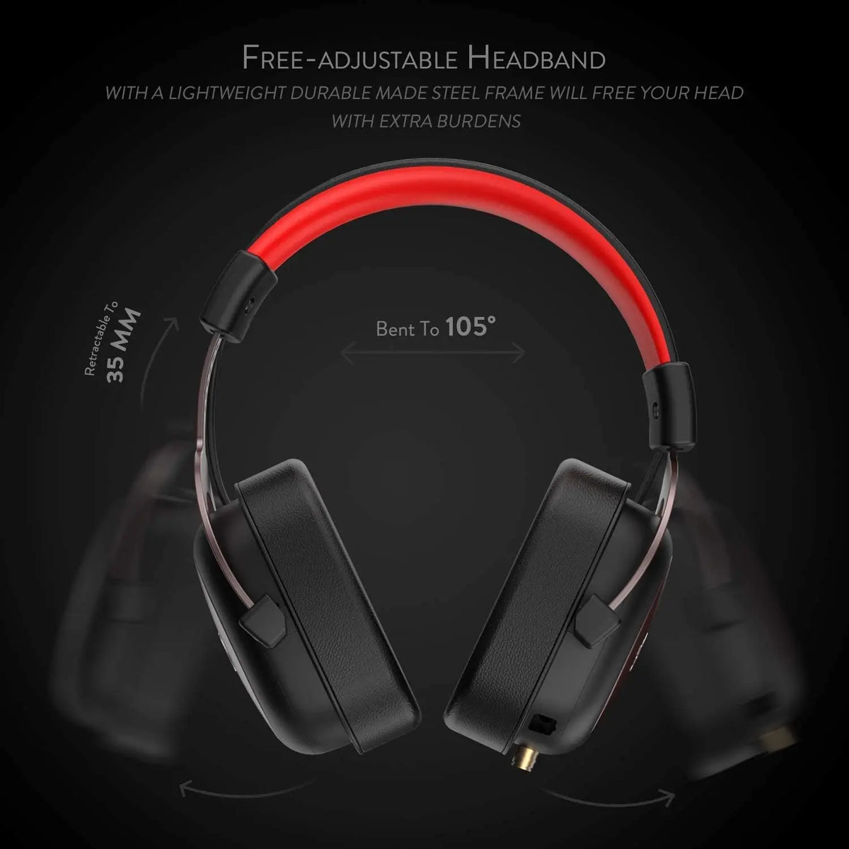 Redragon H510 Zeus Wired Gaming Headset - 7.1 Surround Sound - Memory Foam Ear Pads - 53MM Drivers Detachable Microphone
