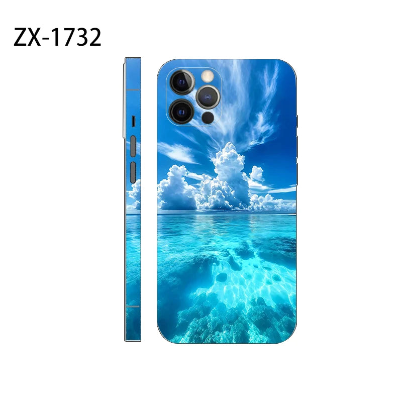 New Skin Sticker For iPhone 16 Pro Max Back Film 16 14 Plus 13 12 Mini Protective Decal Wrap Side Frame Protector No Case