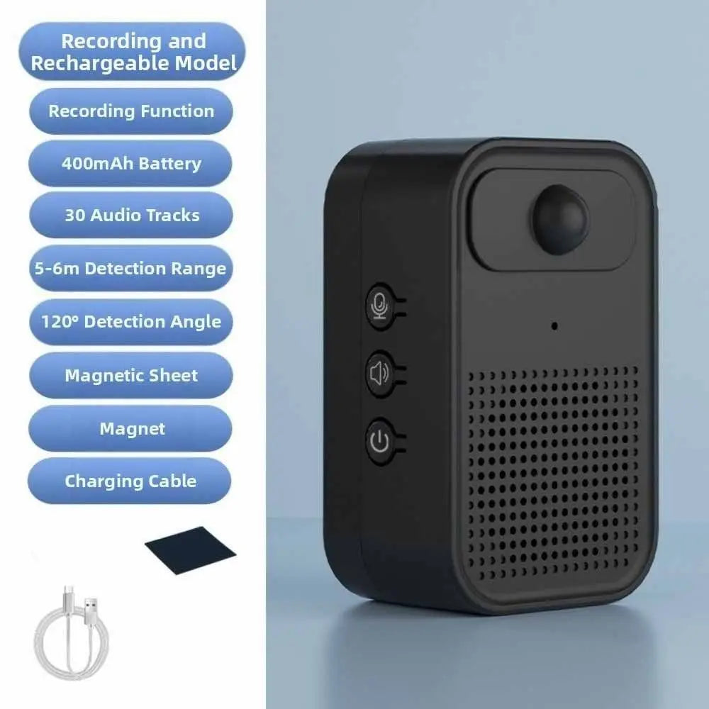 Infrared Sensor Welcome Doorbell Recording Function Wireless Door Greeter Sensor Alarm Anti-theft Smart Door Bell Chime