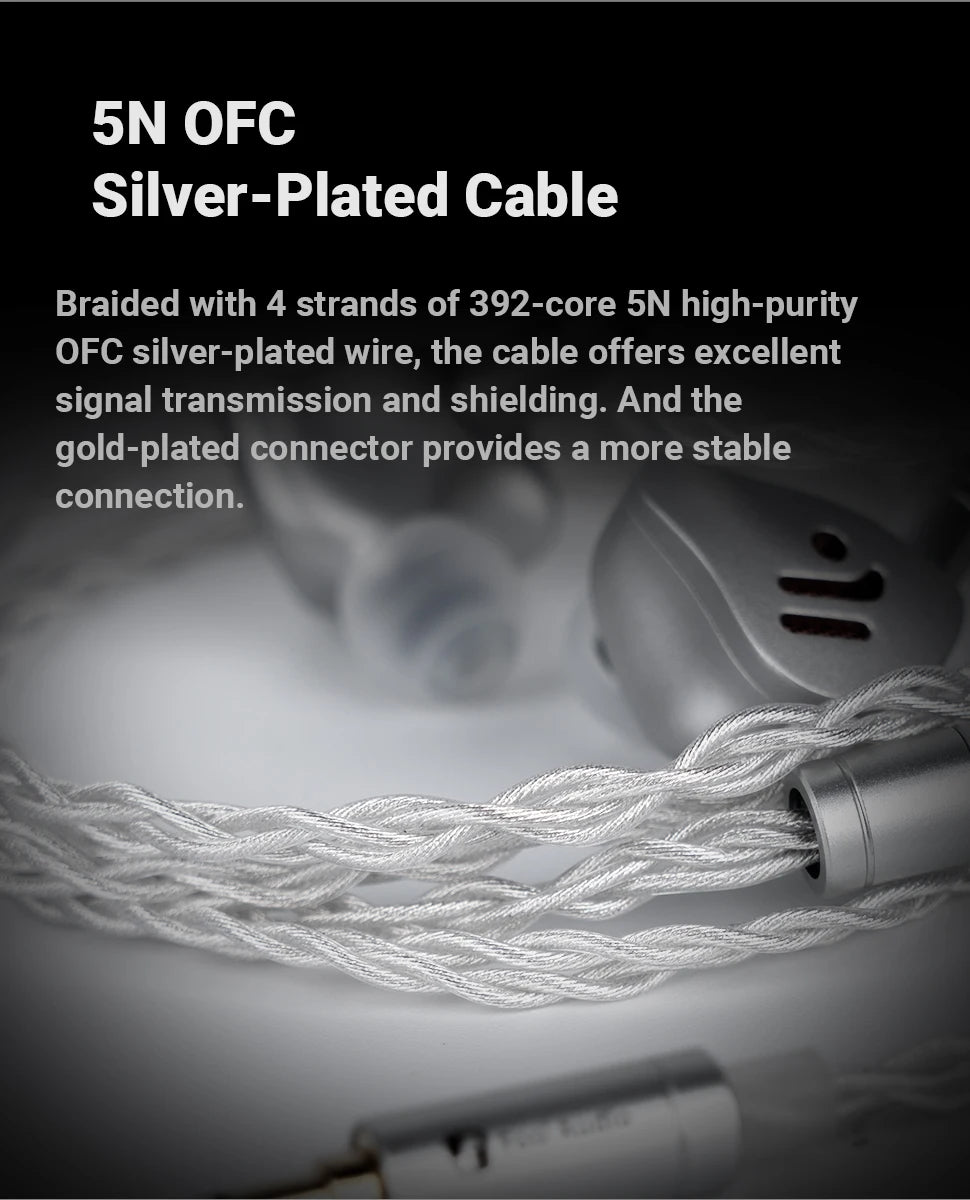 Fosi Audio IM4 Hifi Wired Earphones Open-Back Dynamic Drivers IEM Headphones For Music Monitoring Gaming Earbuds