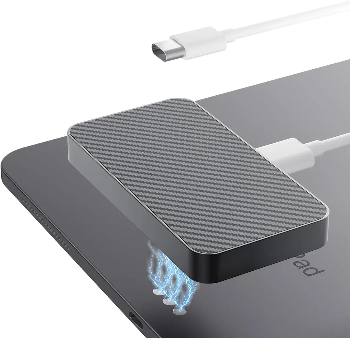 Magnetic Wireless Charger for iPad, 18W Fast Charging Pad with Smart Connector & USB-C Cable