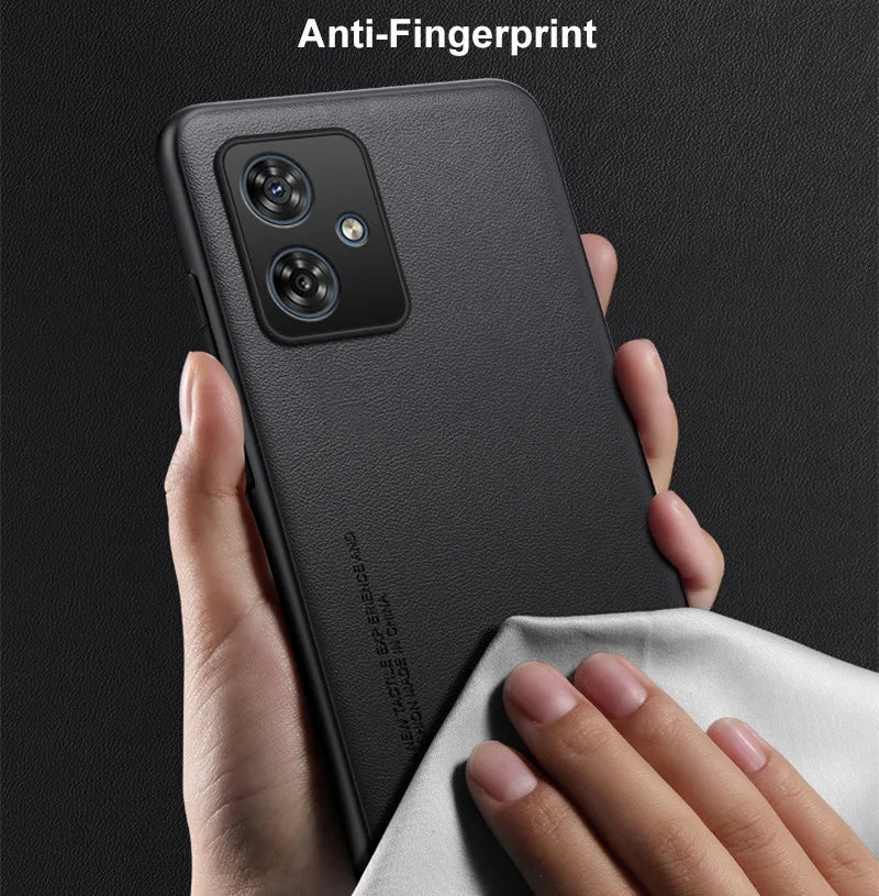 Luxury PU Leather Case For Motorola Moto G54 G64 Back Cover Matte Silicone Full Protection Phone Case For Motorola G64 G54 5G