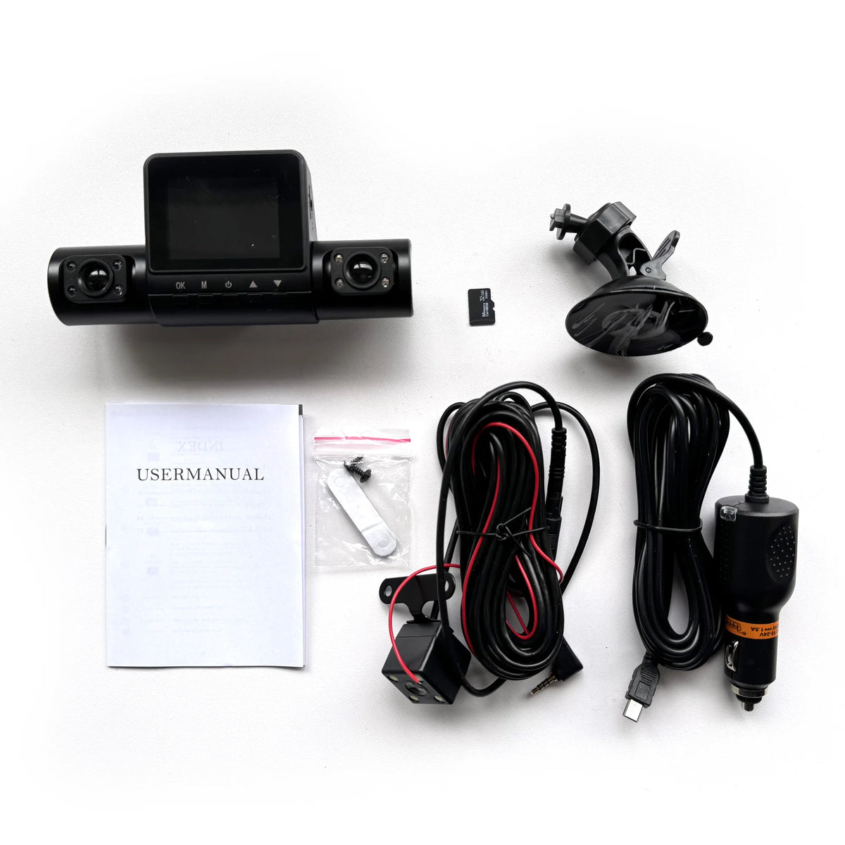 4 Lens Dash Cam 1080P Full HD 360 Degree View Car DVR 3.16 Inch IPS Screen Night Vision G Sensor Loop Recording Parking Monitor Wide Angle Laptop Connection Dashboard Camera for Complete Interior Exterior Safety Professional