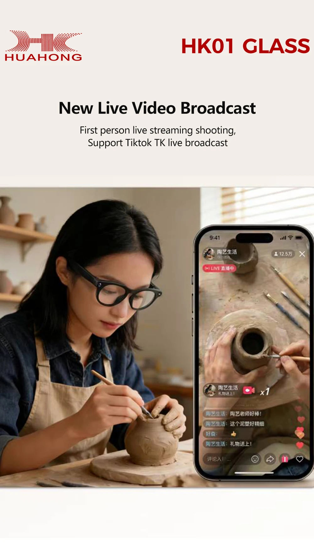 2026 Business Smart Glasses 13MP Camera AI Voice Assistant, Real-Time Translation, Meeting Notes, Live Streaming, Open-Ear Audio