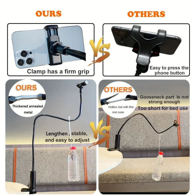 Lazy Goose Neck Mobile Phone Holder. 360° Rotating Long Arm Bedside Table Mobile Phone Holder Phone Accessories Phone Grip