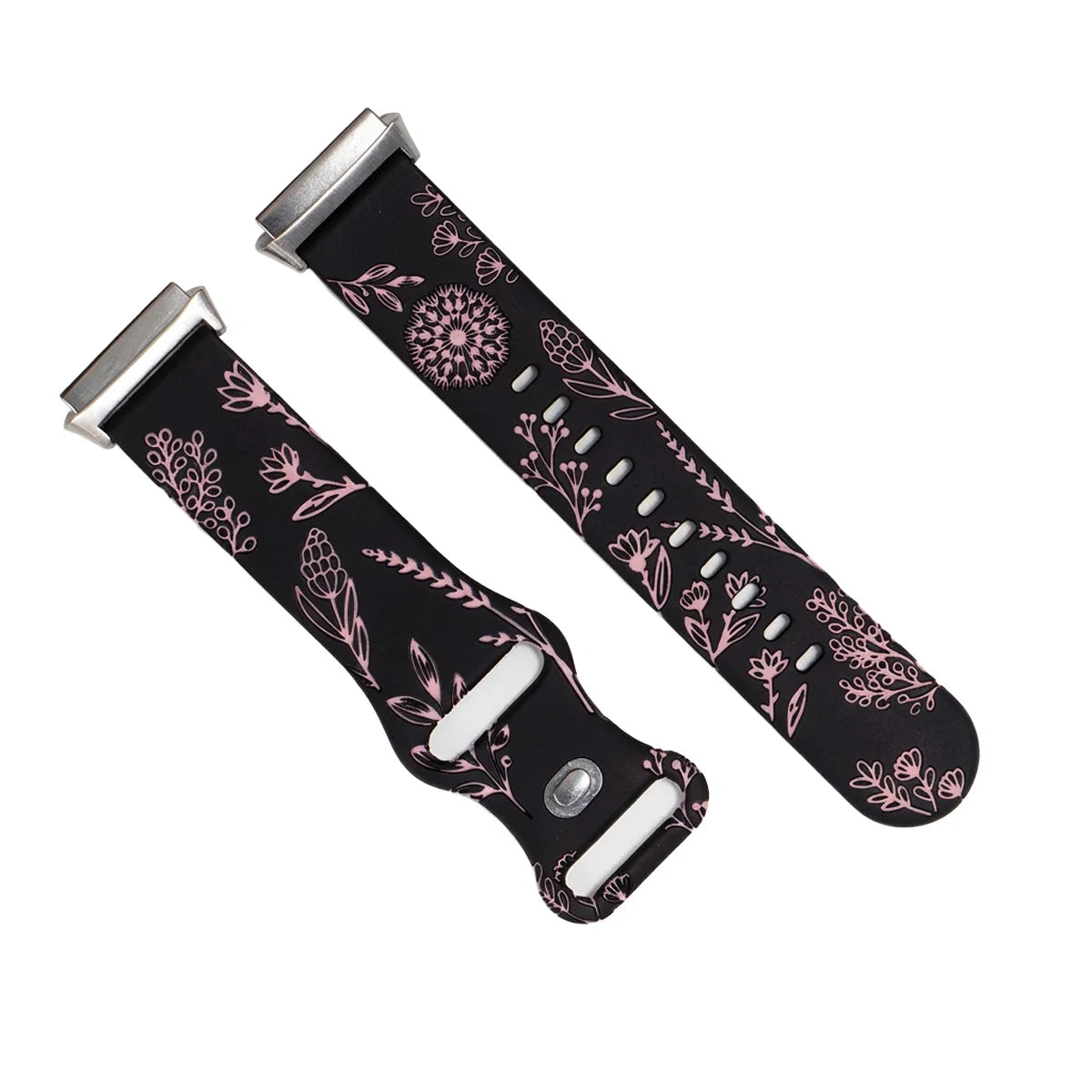 Flower Design Engraved Silicone Strap For Redmi Watch 3 /3 Lite /3 Active Two-tone Silicone Sport Strap For Redmi Watch3